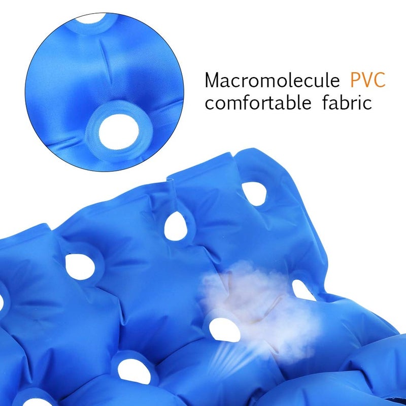 كلاراكو وسادة مقعد، بولي كلوريد الفينيل قابلة للنفخ وخفيفة الوزن وقابلة للحمل بتصميم فتحات وسادة مقعد ناعمة، وسادة مقعد مريحة للمكتب والمنزل والسيارة والكرسي المتحرك - Image 4