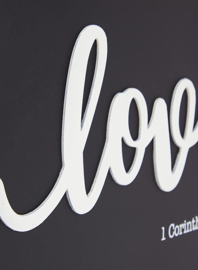 Juvale Farmhouse Style Framed Wood Religious Wall Decor for Bathroom, 1 Corinthians 13:13 Wall Art for Living Room (11.75 x 15 Inch) - Image 5