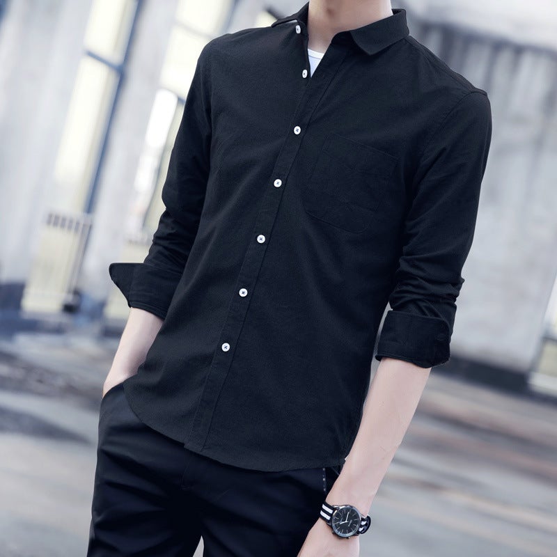 2023 Shirt Men'S Long-Sleeved Fashionable Loose Workwear Casual Denim Shirt Jacket Inch Base Shirt - Image 1