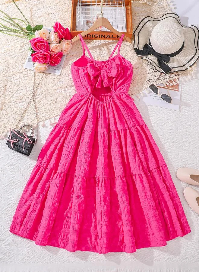 Take Two Take Two Solid Ruffle Hem Textured Cami Dress