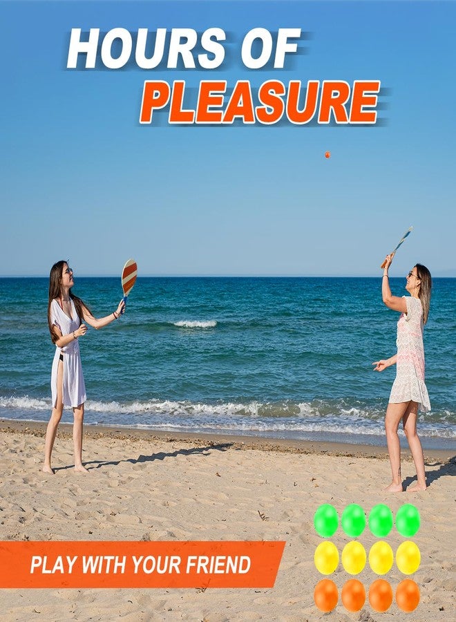 Pandahero Beach Paddle Ball Replacement Set - 12 Colorful High Visibility Waterproof Balls, Suitable for Smash Ball, Pro Kadima, and All Kinds of Outdoor Beach Paddle Games - Image 2