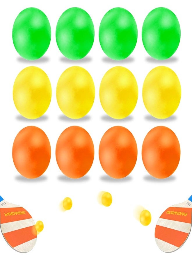 Pandahero Beach Paddle Ball Replacement Set - 12 Colorful High Visibility Waterproof Balls, Suitable for Smash Ball, Pro Kadima, and All Kinds of Outdoor Beach Paddle Games - Image 1