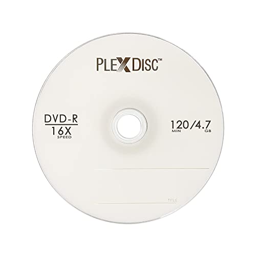 PlexDisc DVD-R 4.7GB 16x Branded Logo Recordable Media Disc - 100 Disc (No Container) FFP, Writable Blank DVDs for Movies, Music, Data Files - Blank DVD Discs 100 Pack - Image 2