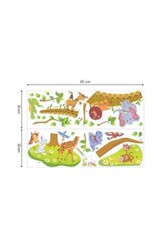 Excefore Jungle Animals Tree Wall Stickers Large Removable Cartoon Lion Giraffe Elephant Wall Decor DIY Room Decoration for Kids Room Nursery Bedroom  - Image 3