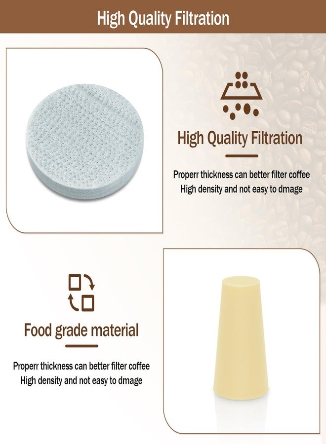 ALOCS Reusable Coffee Filters Compatible with Toddy Cold Brew Maker - Washable Filters & Stoppers for Cold Brew System, Works with Mason Jars, Carafes, Jugs (10 Filters & 12 Stoppers) - Image 5