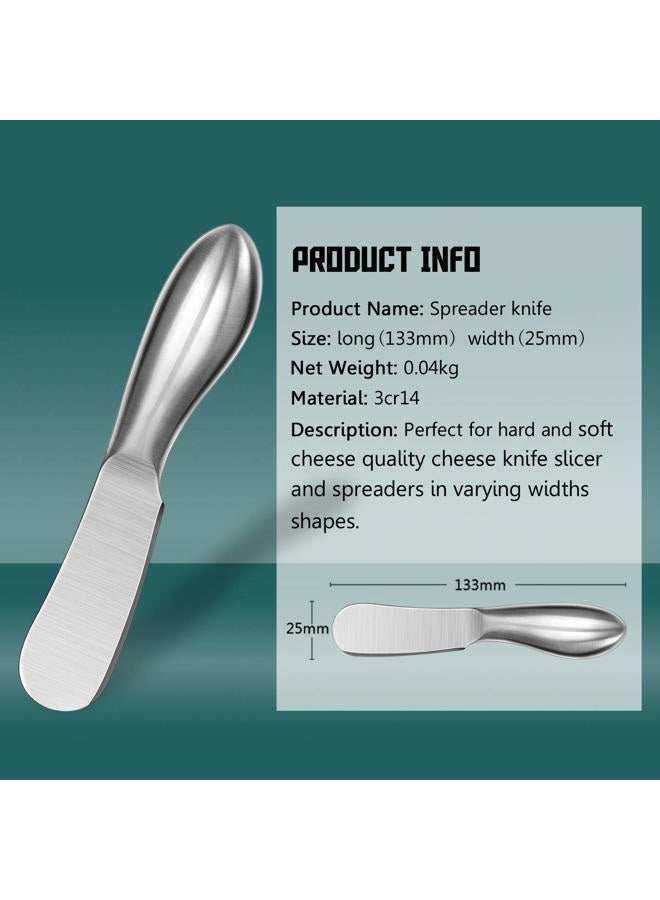WoneNice Spreader Knife Set, 4-Piece Cheese and Butter Spreader Knives, One-piece Stainless Steel, Gifts for Thanksgiving Day, Christmas - Image 2