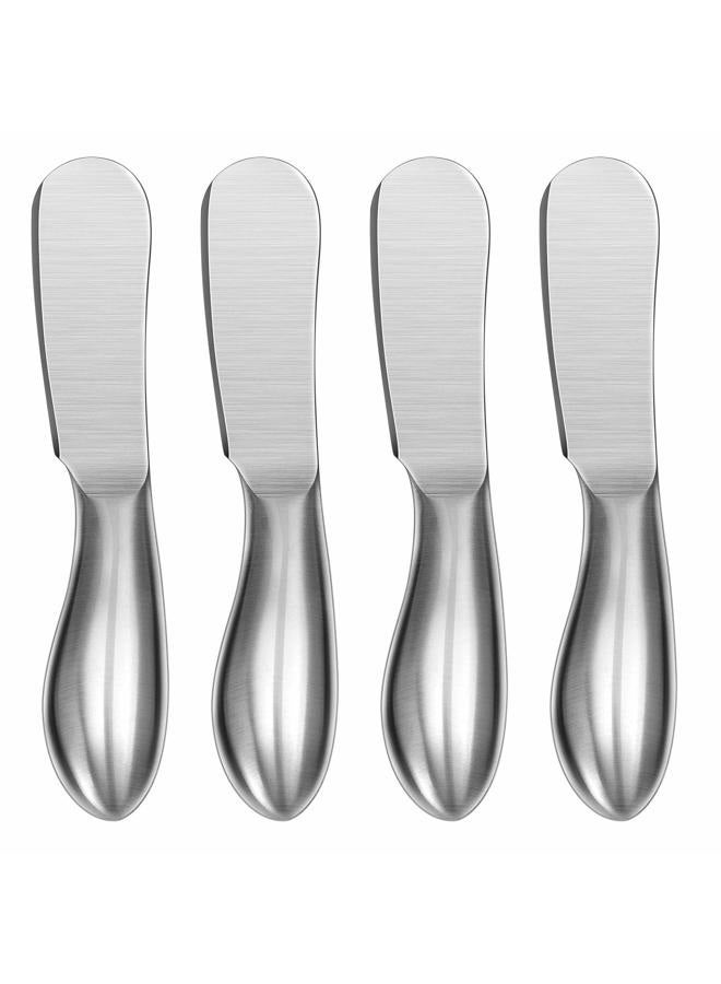WoneNice Spreader Knife Set, 4-Piece Cheese and Butter Spreader Knives, One-piece Stainless Steel, Gifts for Thanksgiving Day, Christmas - Image 1