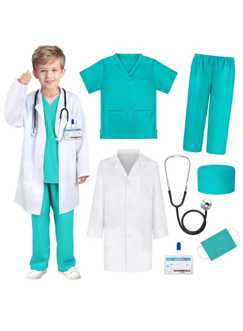 Sparklepals 7 Pcs Doctor Costume Set Cosplay Costume Sets for Kids - Image 1