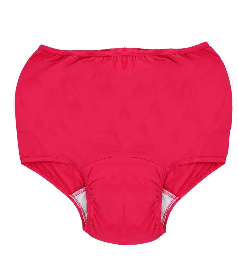 Wemyc Incontinence Underwear For Women I Washable & Reusable I For Medium Leaks I Adult Diaper I Bedwetting Panty I Colour Raspberry & Purple (4XL) - Image 3