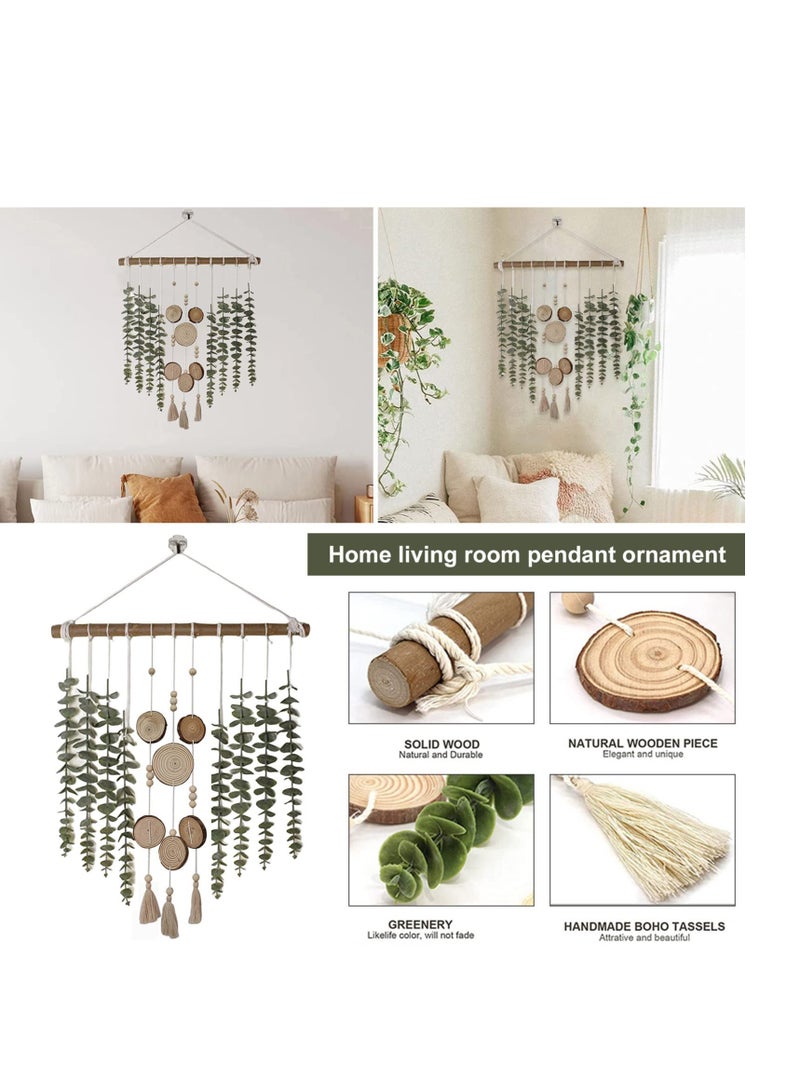 Excefore Artificial Eucalyptus Bathroom Decor, Green Artificial Eucalyptus Wall Hanging Decor, Fake Eucalyptus Leaves Greenery Farmhouse Rustic Wall Hanging for Wedding Kitchen Nursery Party Boho Home Decor - Image 4