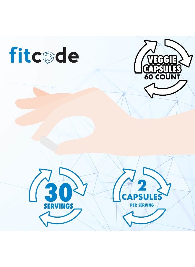 fitcode fitcode, Magnesium Citrate, 400 mg, 60 Veggie Capsules (200 mg per Capsule)  - Image 4