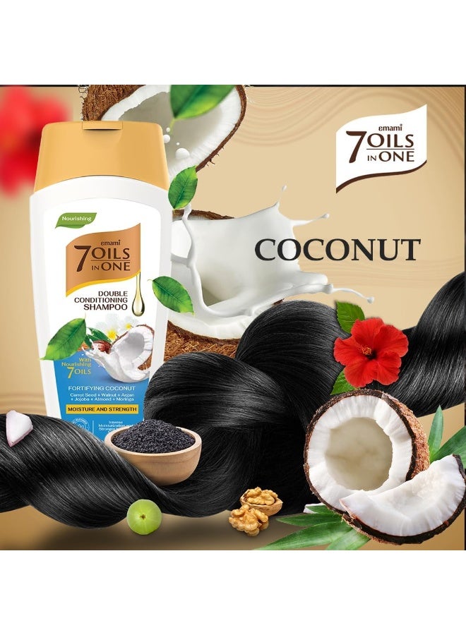 emami 7 Oils in One Double Conditioning Shampoo Coconut 400 ML - Image 3