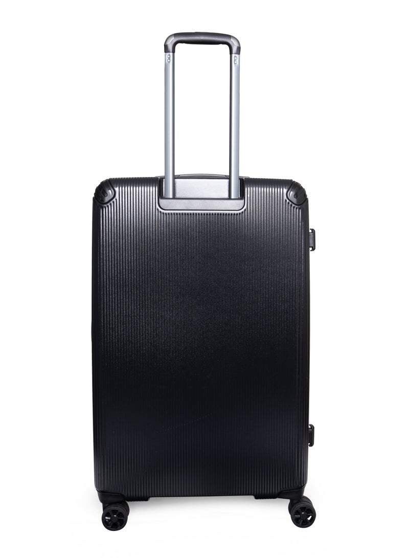 GIORDANO Giordano TitanX 24-Inch Check-In Luggage – Medium Hard Shell Trolley Suitcase with Extra Secure Lock, Expandable Luggage Design, 360° Double Spinner Wheels, Lightweight Unbreakable Travel Bag – Black - Image 3