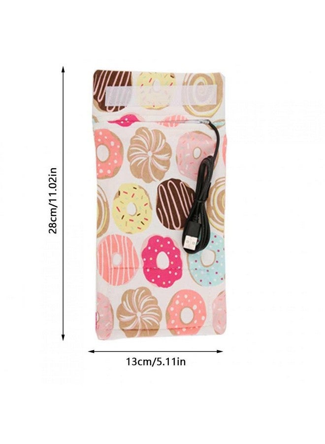 جوتوتوب حقيبة تدفئة زجاجات GOTOTOP، حقيبة تدفئة زجاجات الحليب، حقيبة تبريد محمولة مع منفذ شحن USB للعناية بالطفل (دونات) - Image 3