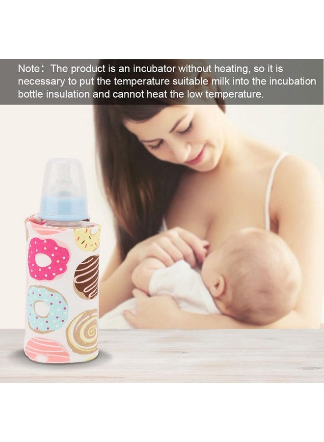 جوتوتوب حقيبة تدفئة زجاجات GOTOTOP، حقيبة تدفئة زجاجات الحليب، حقيبة تبريد محمولة مع منفذ شحن USB للعناية بالطفل (دونات) - Image 1