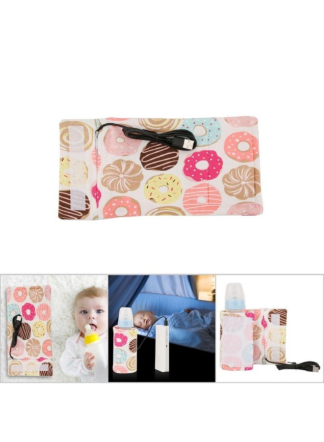 جوتوتوب حقيبة تدفئة زجاجات GOTOTOP، حقيبة تدفئة زجاجات الحليب، حقيبة تبريد محمولة مع منفذ شحن USB للعناية بالطفل (دونات) - Image 2
