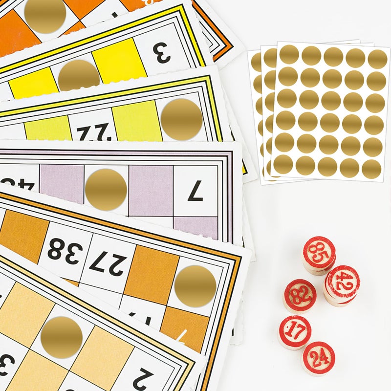 GUEER 300 Pcs Scratch Off Stickers Sitckers 1 inches Round Self Adhesive Scratch Off Cards for Lottery Tickets, DIY, Raffle Card Games Creating (Gold) (1 inch, Gold) - Image 4