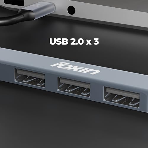 Foxin 4-in-1 USB-C Hub | Type C Hub to USB 3.0 + 3 USB 2.0 Ports, Upto 5 Gbps High Speed Data Transfer | Slim Aluminium Portable C-Type Hub for Laptop, MacBook, Tablets & Mobiles | 15cm Cable - FTH C4 - Image 5
