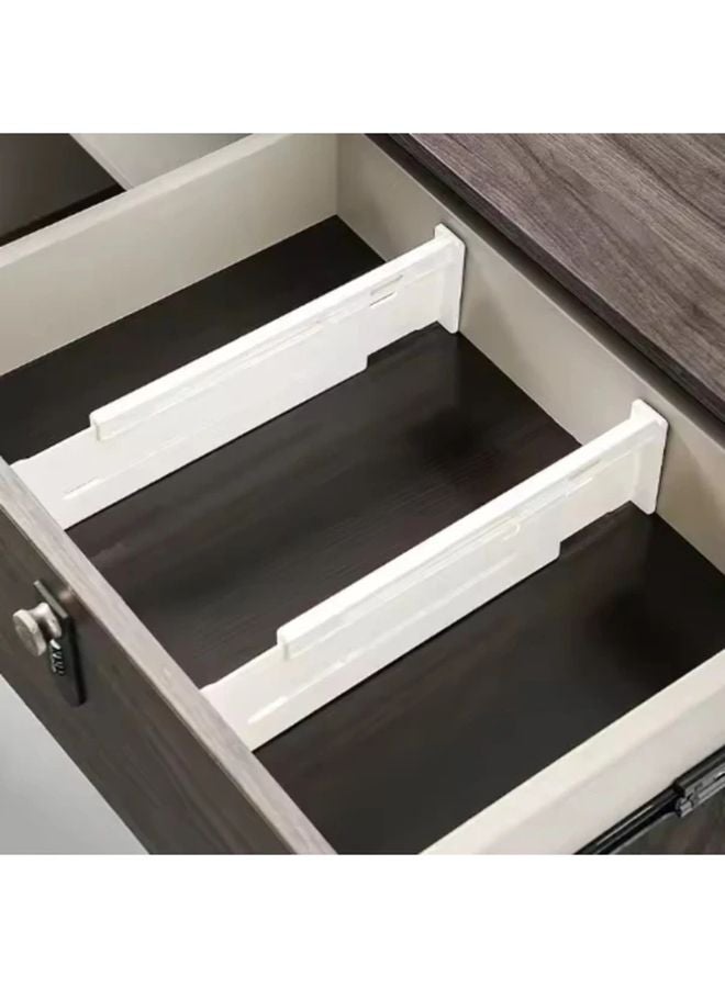 4 Pack Expandable Plastic Drawer Storage Partition Strip Organizing Divider Tool - Image 5