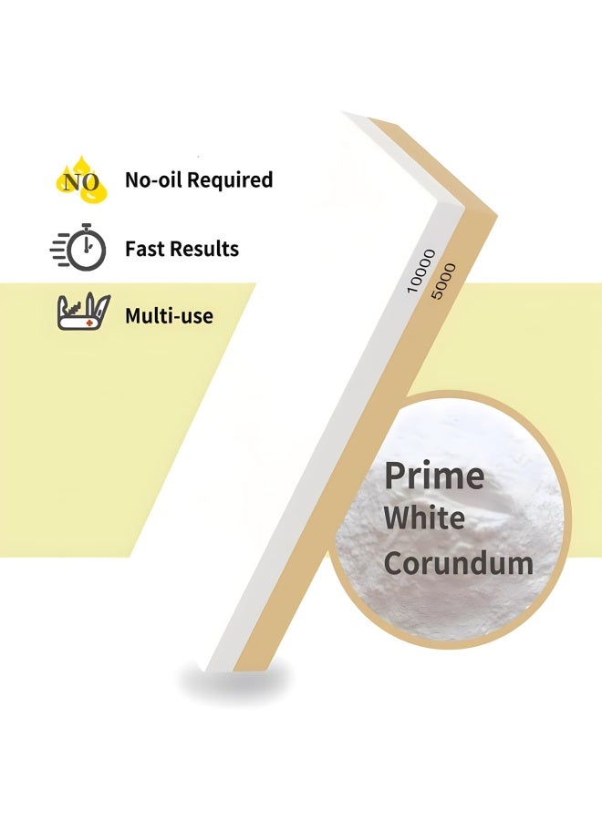 Vecu  Whetstone 5000 10000 Grit Sharpening Stone 2 Side Polishing Kit Professional Waterstone Sharpener For Kitchen Cutlery And Outdoor Blades Polishing Tools Waterstone Rubber Stone Holder Included  - Image 5