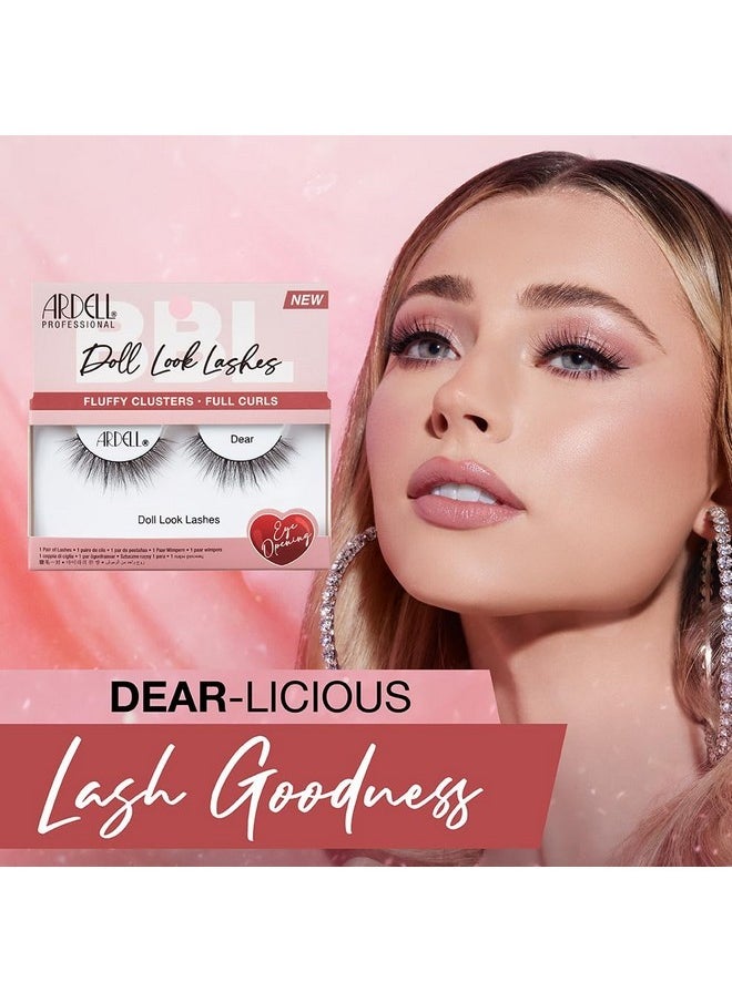 ARDELL - Doll Look Lashes Dear Light Volume & Medium Length False Eyelash For Women, Rounded Shape With Longer Tendrils, Blended Light Clusters & Uneven Lengths - Image 1