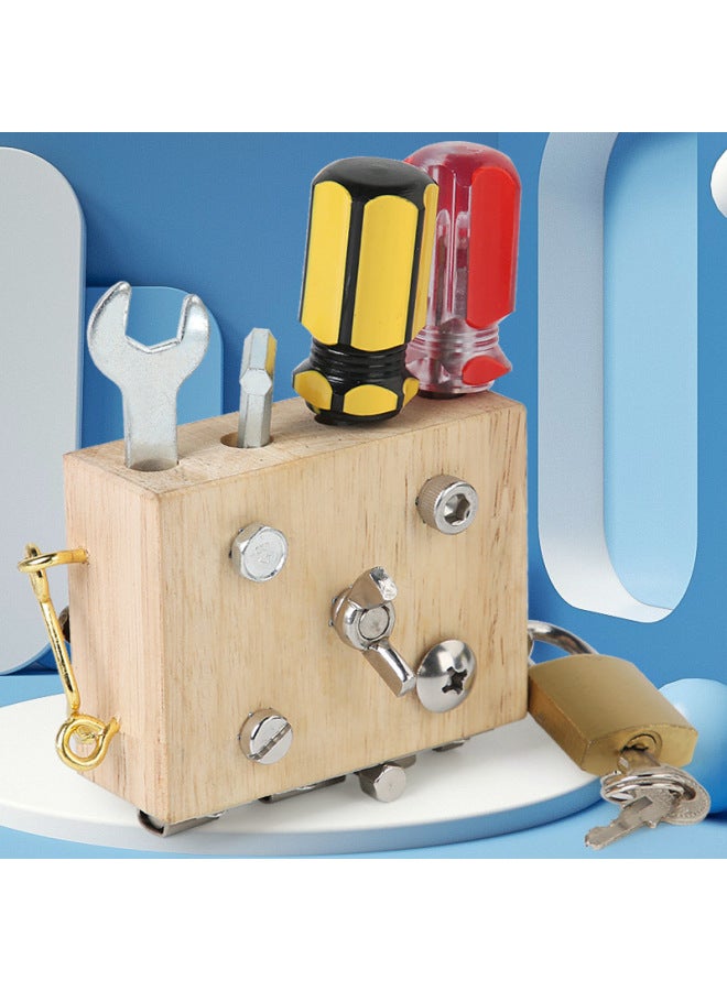 Children's Puzzle Multifunctional House Screw Nut Tool Block Toy Organ Unlock Combination Busy-Color:Screw Tools Busy Fast B  - Image 2