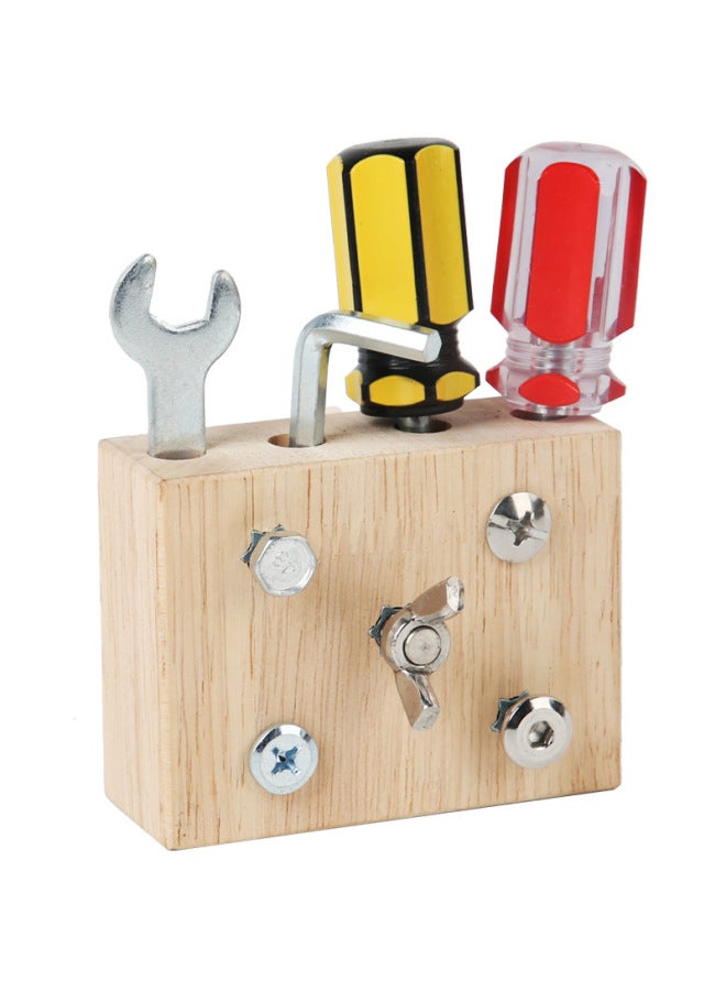 Children's Puzzle Multifunctional House Screw Nut Tool Block Toy Organ Unlock Combination Busy-Color:Screw Tools Busy Fast B  - Image 1