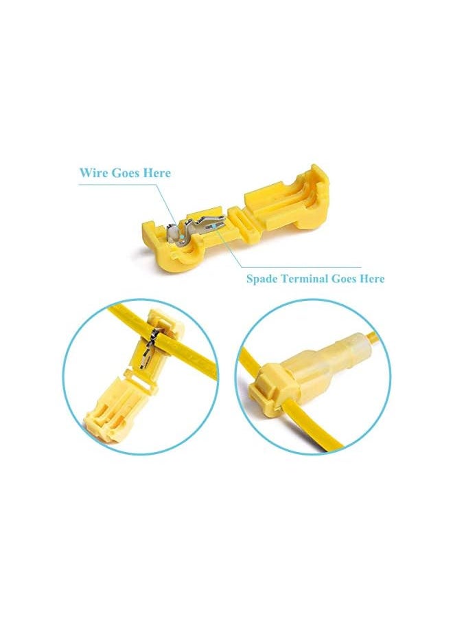 PROMASS promass 240 PCS T-Tap Wire Connectors Self-Stripping Quick Splice Electrical Terminals and Nylon Insulated Male Quick Disconnect Spade Terminals Kit with Storage Case  - Image 2