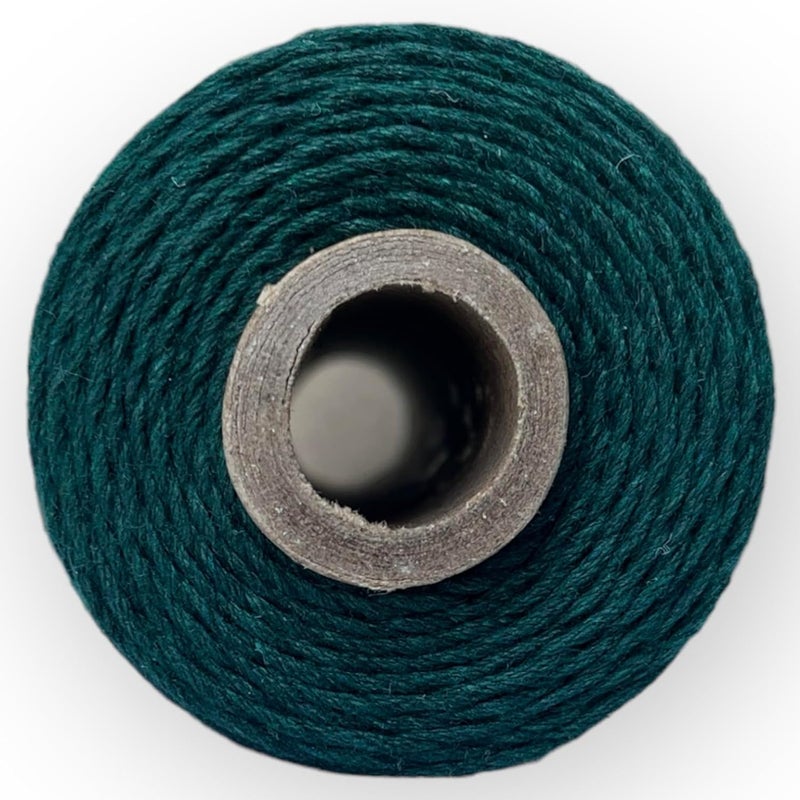 MARI - Recycled Cotton Crochet Yarn - Regular - (Bottle Green, Regular Yarn - 100 Grams - 200 Metres) - Image 3
