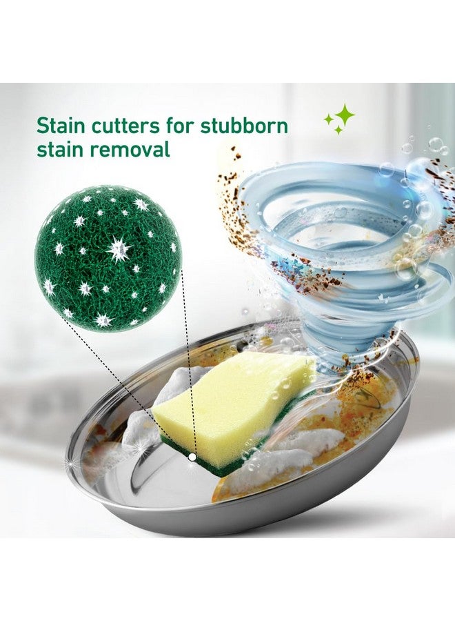 Scotch Brite Scotch-Brite Scrub Sponge Ideal For Dishwash Liquid 2N || Pack Of 6 || (10Cm X 6Cm) - Image 4