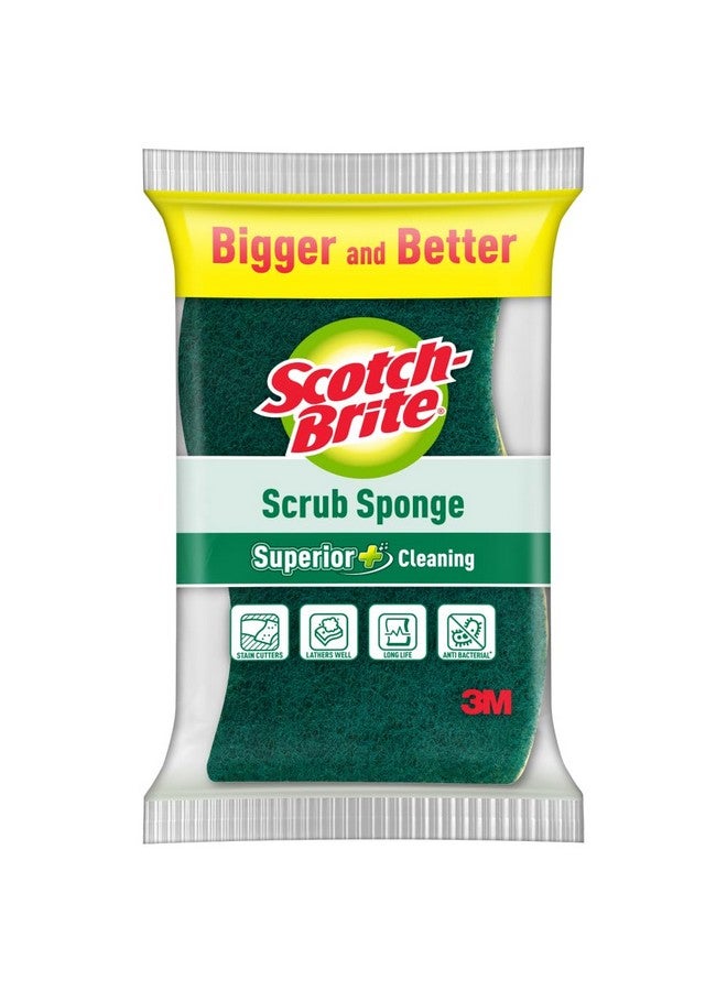 Scotch Brite Scotch-Brite Scrub Sponge Ideal For Dishwash Liquid 2N || Pack Of 6 || (10Cm X 6Cm) - Image 1