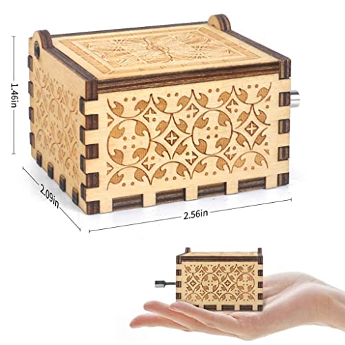 PATPAT Music Box To My Gorgeous Wife Hand Crank Wooden Musical Boxes, Antique Engraved Musical Toys For Wife - Gifts For Wife, Anniversaybirthday/Christmas/Valentine's Day - Image 4