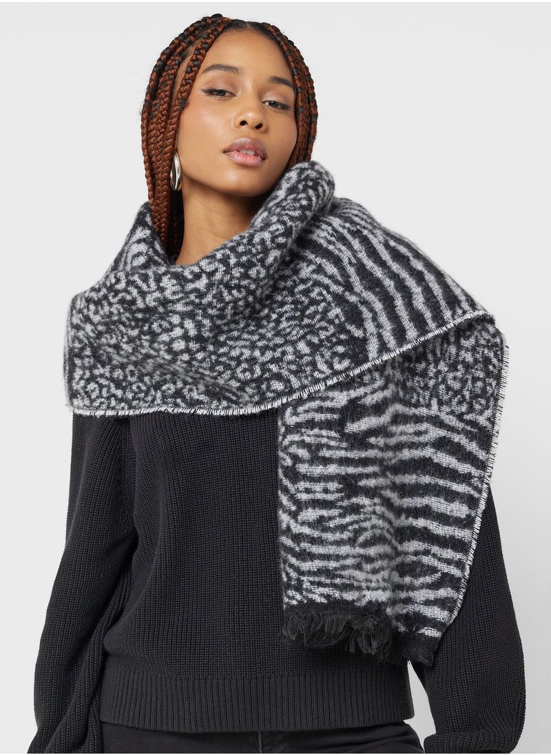 ONLY - Onltrine Animalprint Scarf - Image 1