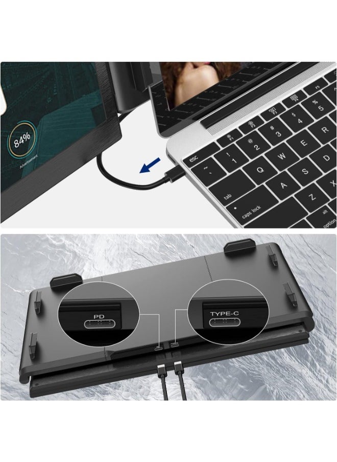 13.3" Portable Dual Triple Portable Monitor for Laptop, Support M1 MacBook Laptop Screen Extension, FHD 1080P IPS Mobile Display Type-C/PD/TF for Windows Mac 13.3"-16.5" Laptops P2 Pro