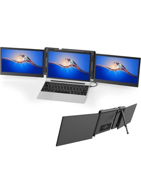 13.3" Portable Dual Triple Portable Monitor for Laptop, Support M1 MacBook Laptop Screen Extension, FHD 1080P IPS Mobile Display Type-C/PD/TF for Windows Mac 13.3"-16.5" Laptops P2 Pro