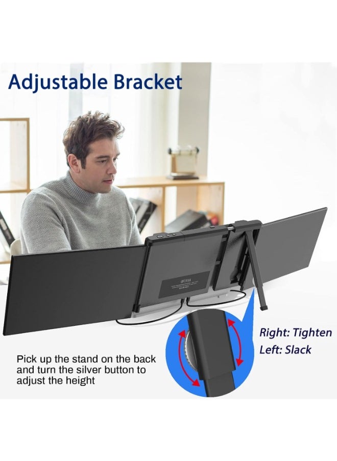 13.3" Portable Dual Triple Portable Monitor for Laptop, Support M1 MacBook Laptop Screen Extension, FHD 1080P IPS Mobile Display Type-C/PD/TF for Windows Mac 13.3"-16.5" Laptops P2 Pro