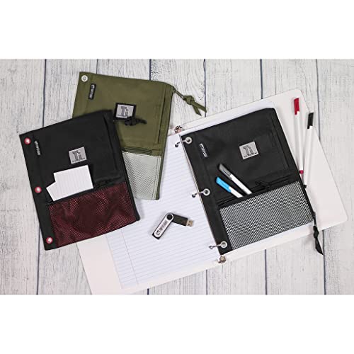 Titanium Top Flight Titanium Zipper Pencil Pouch with 4 Pockets, 8.125 x 9.75 Inches, 1 Pouch, Color May Vary (43049) - Image 4