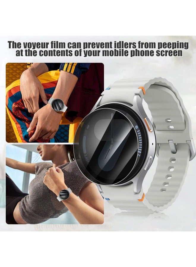 Lokyoo 5 Pack Privacy Screen Protector for Samsung Galaxy Watch 7 40mm [Anti-Spy Tempered Glass] Easy Install, Tempered Glass Protector for Galaxy Watch 7 40mm - Image 4