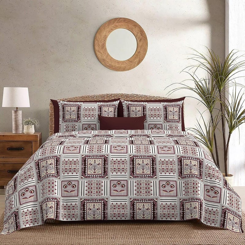 SITTING STYLE Sitting Style350 Tc Glace Cotton Double King Size Duvet Cover II Razai Cover II Quilt Cover for Double Bed Size with Zipper Dohars 90x100 inchMulticolor  - Image 1