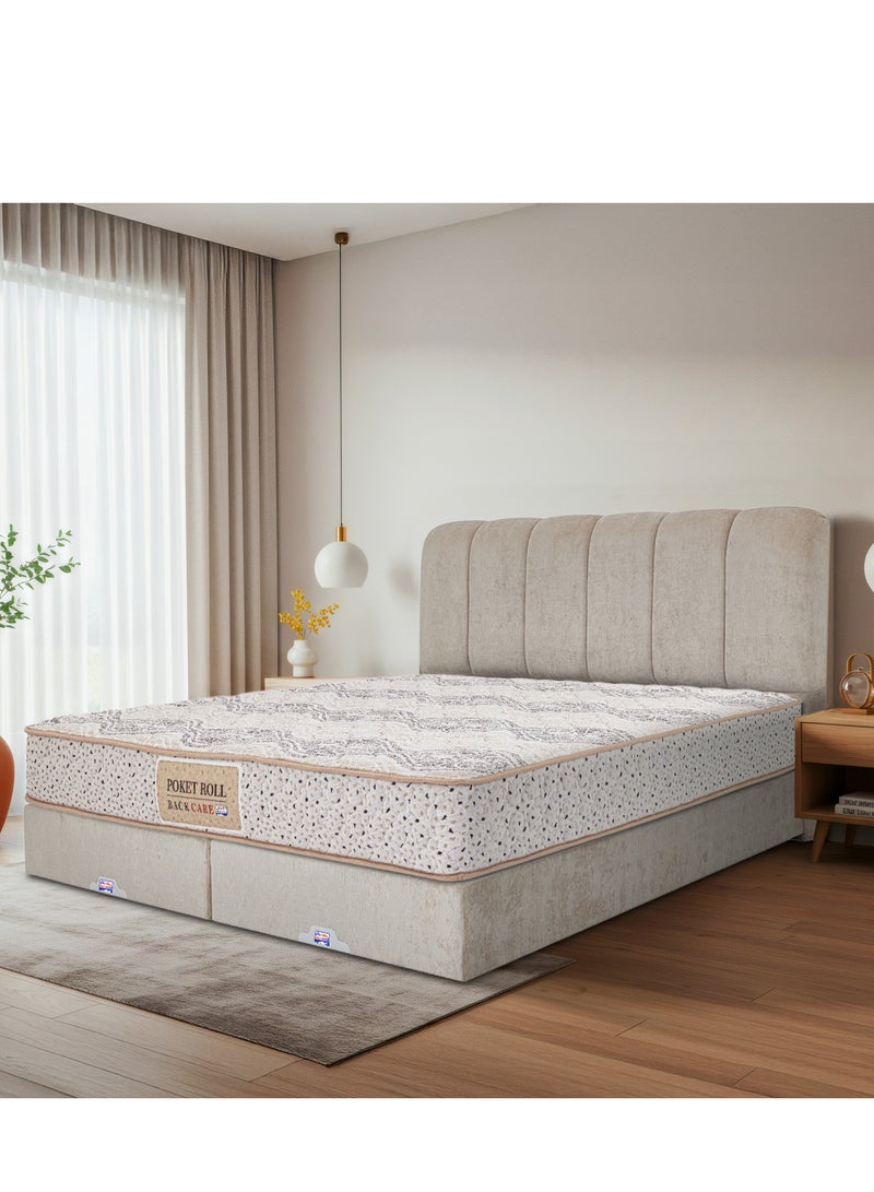 Back Care Orthopedic Mattress, Medium Firm HR Foam for Back Pain Relief, Spine Support, Motion Isolation, Breathable Anti-Allergy Cover, Ideal for 75–120kg, Durable Construction, Air Mattress Feel,  (200x200) - Image 1