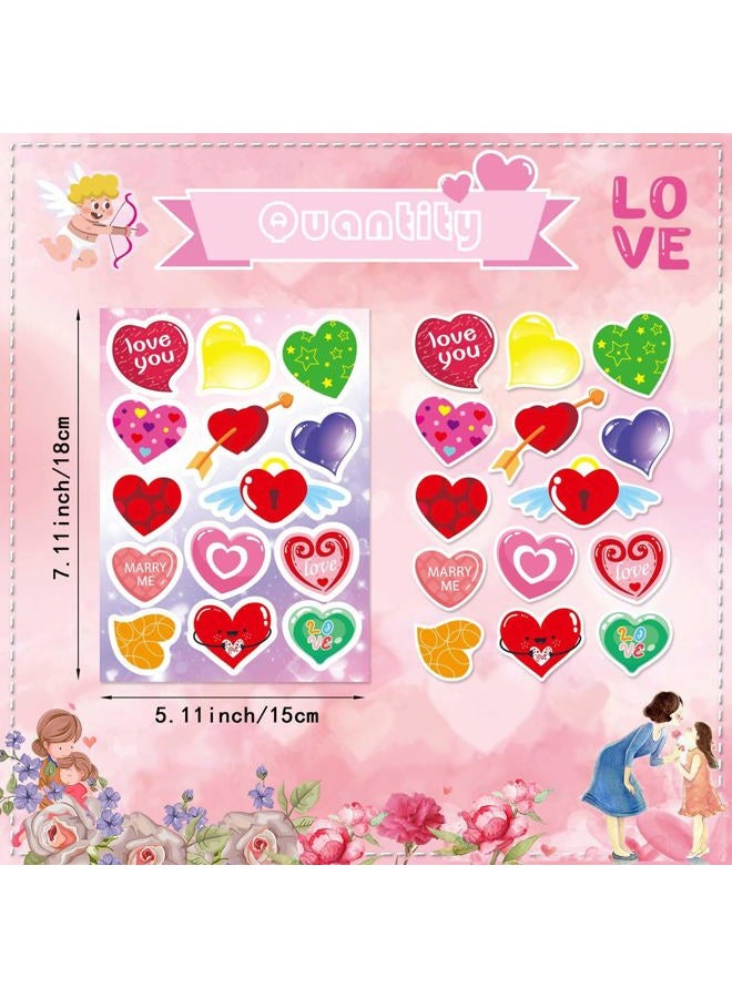 DUJAA Valentine's Day Stickers for Kids Colorful Heart Stickers Valentine's Day Love Decorative Stickers for Gift Box Envelope Wedding Stick Sticker Party Favors Supplies - Image 3