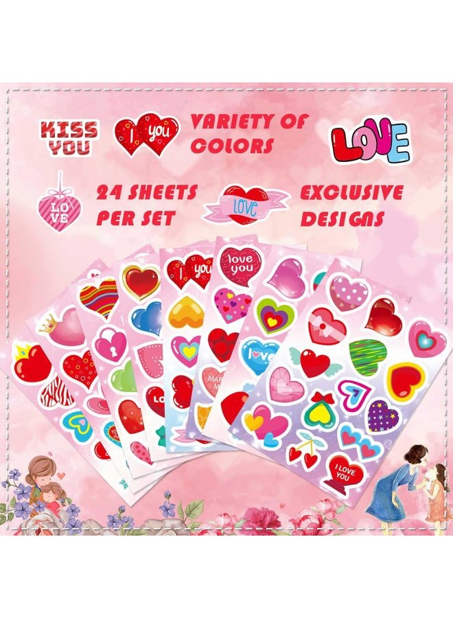 DUJAA Valentine's Day Stickers for Kids Colorful Heart Stickers Valentine's Day Love Decorative Stickers for Gift Box Envelope Wedding Stick Sticker Party Favors Supplies - Image 4