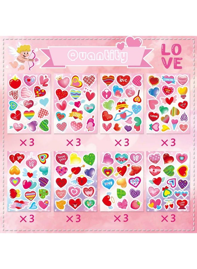 DUJAA Valentine's Day Stickers for Kids Colorful Heart Stickers Valentine's Day Love Decorative Stickers for Gift Box Envelope Wedding Stick Sticker Party Favors Supplies - Image 2