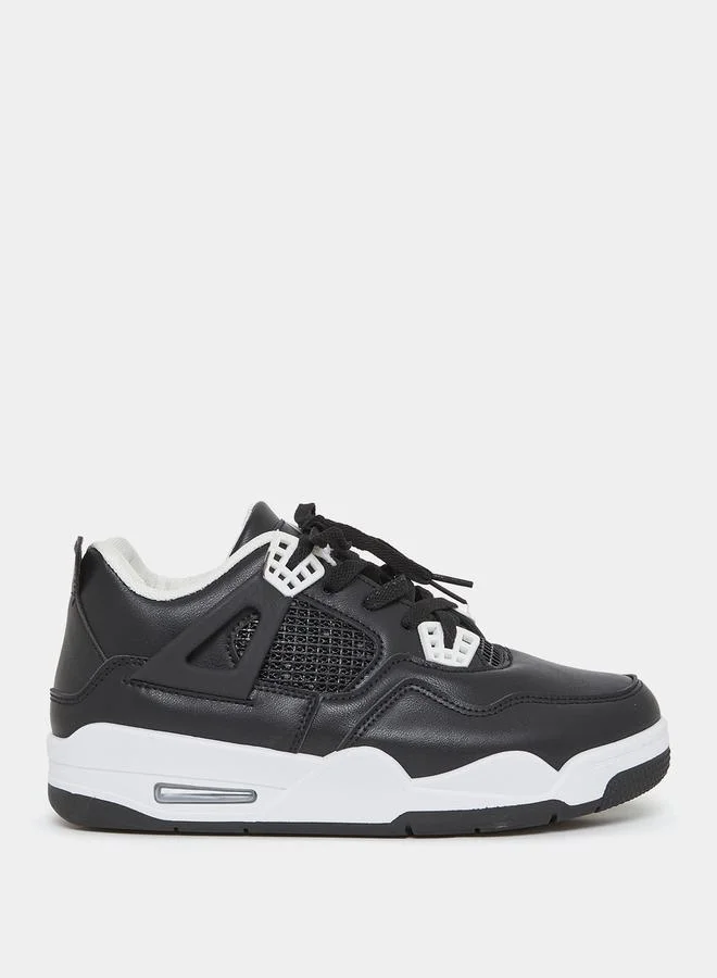 Styli Flyknit Colorblock Lace Up Sneakers