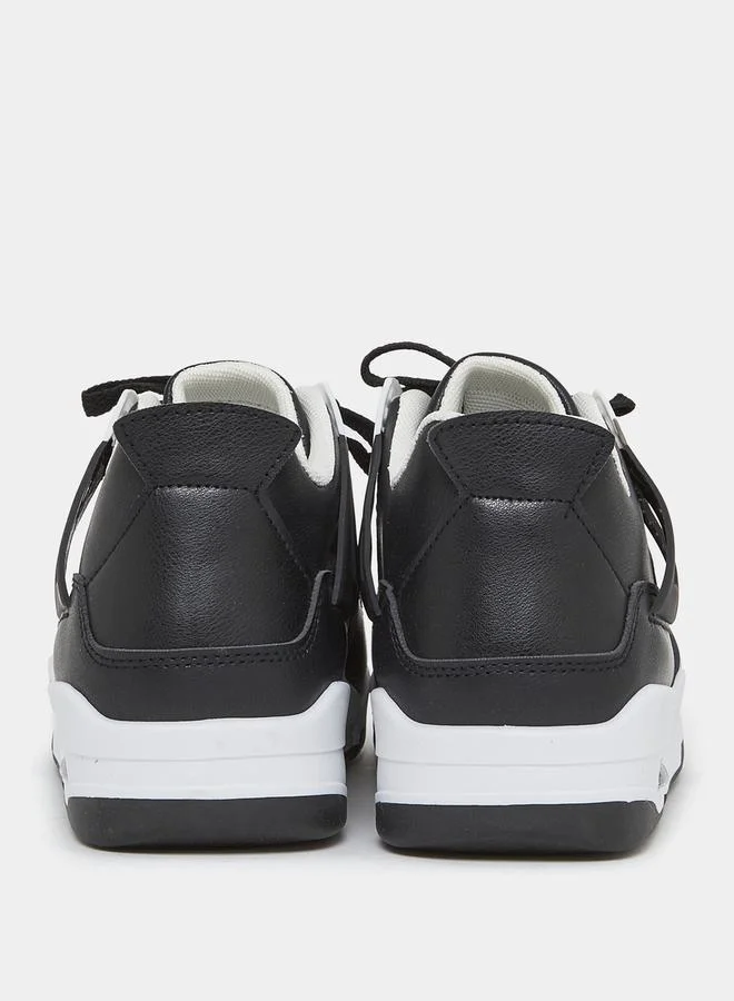 Styli Flyknit Colorblock Lace Up Sneakers