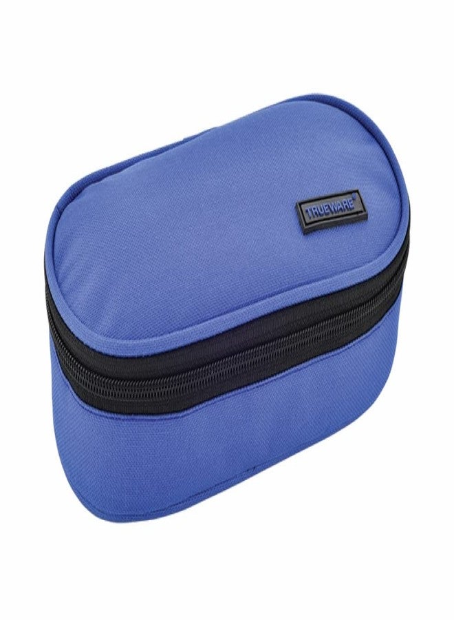 Trueware Classic Lunch Box | 2 Containers | 300 Ml Each | Stainless-Steel Leak-Proof Containers | Blue | Light Weight | Dishwasher Safe | Easy to Carry | Leak Proof | Insulated Fabric Bag - Image 2