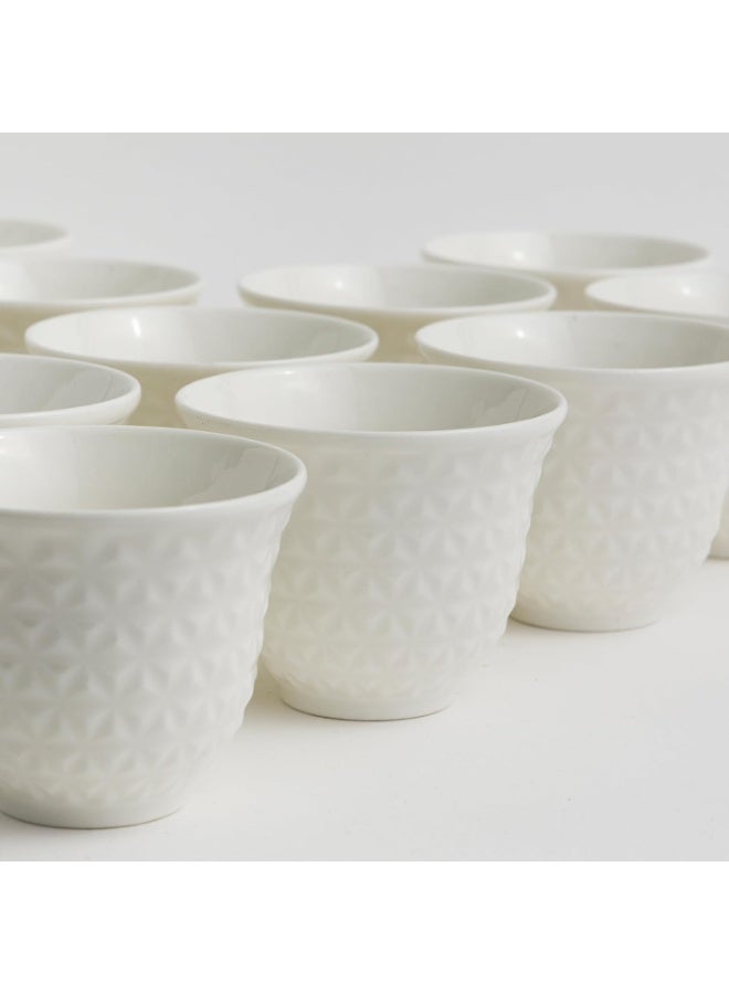 Master Gold Saudi Coffee Cup Set of 12 Porcelain 80ml with Barez | Coffee Cups Perfect for Offices, Various Occasions and Parties | Coffee Cups Sets for Hospitality - Image 3