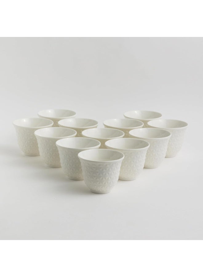 Master Gold Saudi Coffee Cup Set of 12 Porcelain 80ml with Barez | Coffee Cups Perfect for Offices, Various Occasions and Parties | Coffee Cups Sets for Hospitality - Image 1