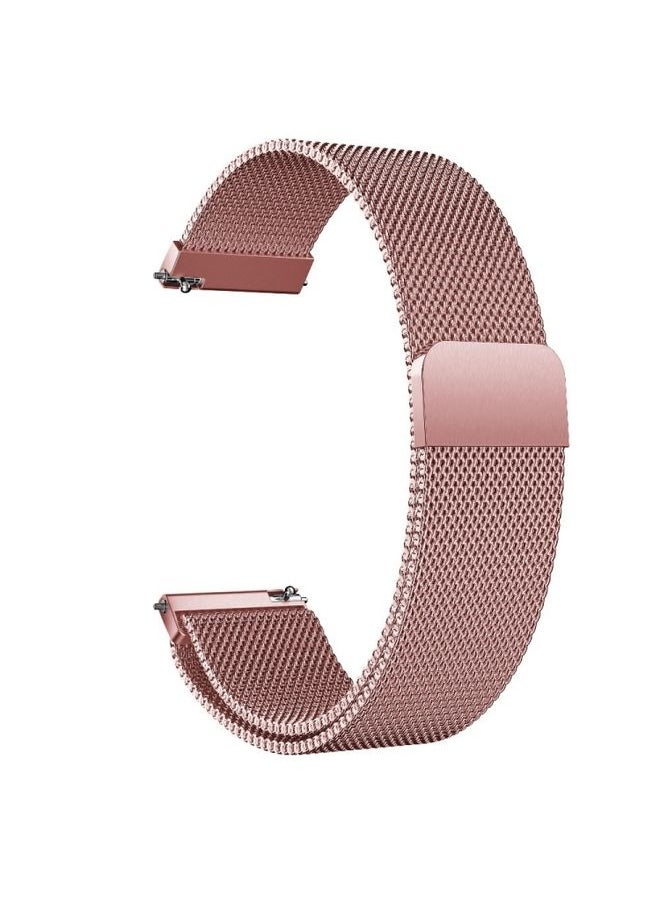 Generic - Replacement Strap For Huawei Watch 3 / 3 Pro Milanese Stainless Steel Watch Band Rose Pink - Image 1