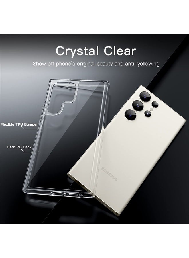 Jetech Case for Samsung Galaxy S23 Ultra 5G 6.8-Inch, Non-Yellowing Shockproof Bumper Protective Phone Cover, Anti-Scratch Hard PC Back (Clear) - Image 3